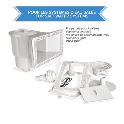 Salt Water Pool Wide-mouth Wall Skimmer