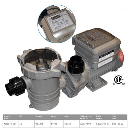 Above ground pump 1,5 HP variable speed